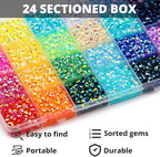 9000Pcs 5mm Rainbow Jelly Colored Rhinestones Gems Bedazzling Bedazzler Kit - Image 3