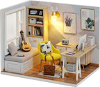 CUTEROOM DIY Doll Room Miniature Furniture Wooden House Kit by CUTEROOM