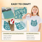 HTVRONT Teal Glitter HTV Vinyl- 10” x 5ft Teal Glitter Iron On Vinyl | Teal - Image 3