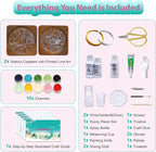 Wooden Coasters Craft Kits – Filigree Enamels Painting DIY Coasters Art - Image 5
