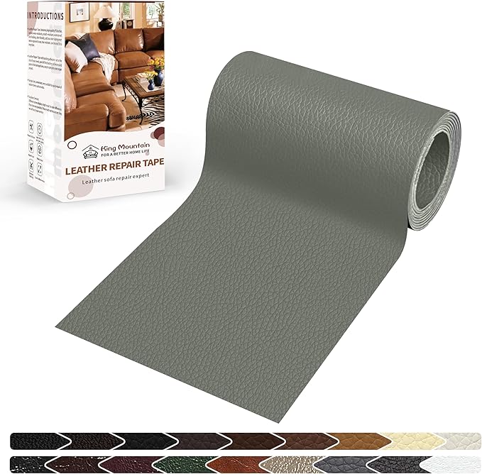 KING MOUNTAIN Leather Repair Patch, 4 x 63 Inches self Adhesive Leather Repair by ForABetterHomeLife