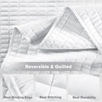 Comfort Spaces White Oversized King Quilt Set 120"x118" Bedspread Quilted - Image 6