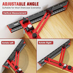 Stair Tread Template Tool with Triangular Brace and Edge Flip Stops | Stair - Image 7