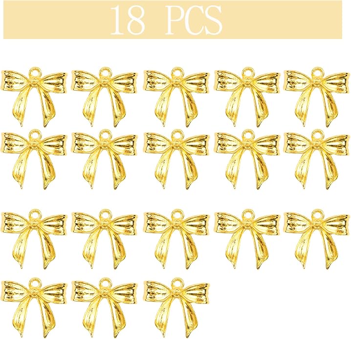 Bow Charms for Bracelet Jewelry Making Cute Bracelet Charms | 18Pcs, Bow Charms - Image 2
