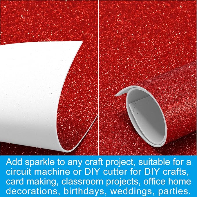 PATIKIL Red Shiny EVA Glitter Foam Sheet 11 x 8 Inch 2mm Thick - Image 5