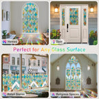 Sunbaby Window Privacy Film Stained Glass Decorative Rainbow Window Cling 3D - Image 5