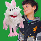 Playful Minds – Living Puppets Furball White Bunny Rabbit Hand Puppet – 14 Inch - Image 3