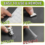 Piteno® 1200Pcs Double Sided Adhesive Dots, 0.24" Clear Removable Sticky - Image 3