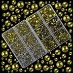 10000Pcs 2-Boxes Mixed Size Hot Fix Round Crystals Gems Glass Stones Hotfix - Image 2