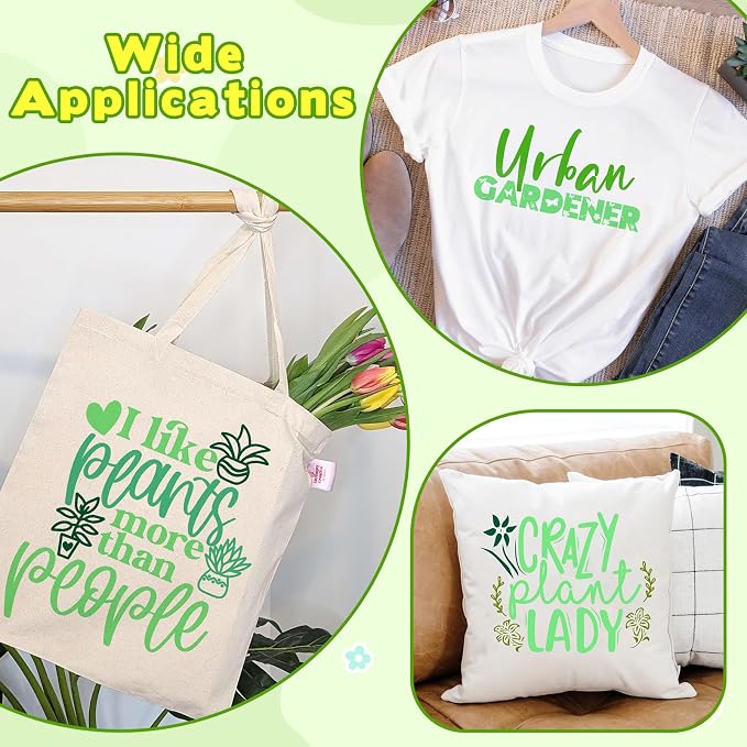Tintnut Bouquet Green Heat Transfer Vinyl, easy cut & weed, stretch washable - Image 5