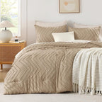 Andency Taupe Comforter Set Full Size, Boho Soft Warm Tufted Bedding Comforter by Andency