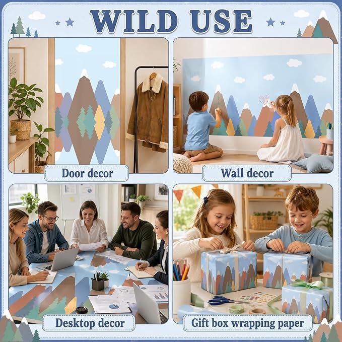 Moving Mountains Bulletin Board Roll Non-Woven Fabric Poster 16in X 20ft | Back - Image 6