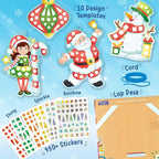 Imagimake Mirror Mosaic Christmas Kids Art Set | DIY Craft Kit | Foil Stickers - Image 2
