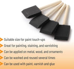 Bates 2-Inch Foam Paint Brushes, 32 Pack - Image 4
