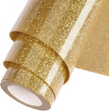 Gold Glitter HTV Heat Transfer Vinyl Roll 12inch x 10 ft by WOOGLITTER