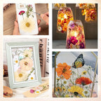 140pcs Dried Pressed Flowers Bulk, Natural Fall Pressed Dried Flowers - Image 5