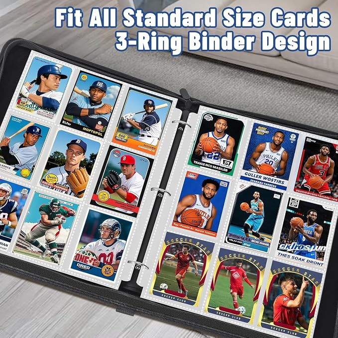 3600 Pockets Trading Card Binder Sleeves, Baseball Card Sleeves Fit - Image 6