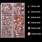4000Pcs Mixed Size Hot Fix Round Crystals Gems Glass Stones Hotfix Flat Back - Image 3