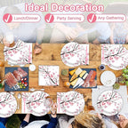 Qyeahkj 100 PCS Cherry Blossom Party Supplies Set Cherry Blossom Plates and - Image 6
