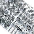 ONEART | 10 Pieces Bohemian Pattern Clear PVC Vinyl Sheets, A4 Size Handraw by ONEART