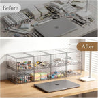 8 Pack Small Clear Stackable Acrylic Storage Boxes - Image 8