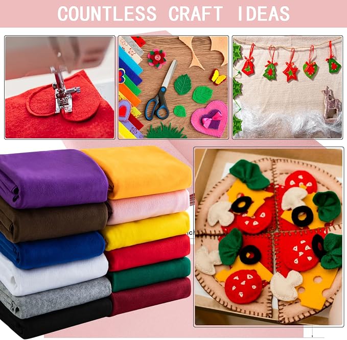 HaoFeijh Felt Fabric 72 * 36 Inch Wide 1.6mm, Fabric Sheets Soft Woven Acrylic - Image 3