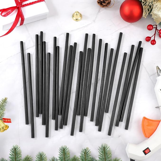 72 Pack Black Hot Glue Sticks Bulk, 0.27" Dia x 8" Long Black Glue Sticks - Image 2