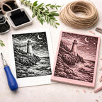 Falling in Art Linocut Kit for Printmaking, Rubber Stamp Carving Printing Kit - Image 7
