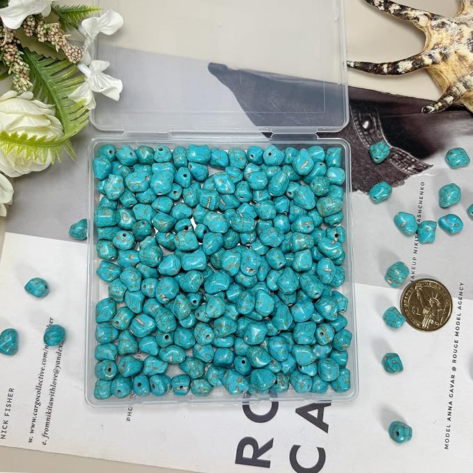 Turquoise Irregular Beads for Bracelet Making - Image 4