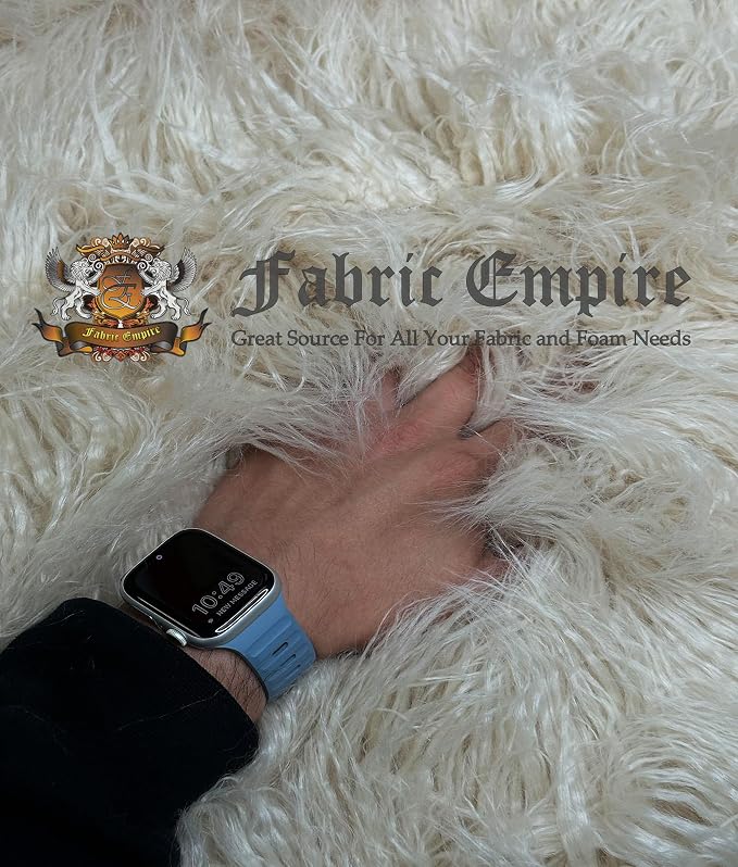 Fabric Empire 2.3oz Faux Fur Curly Yak Fabric 3.5" Long Pile Japanese Yarn/Sold - Image 4