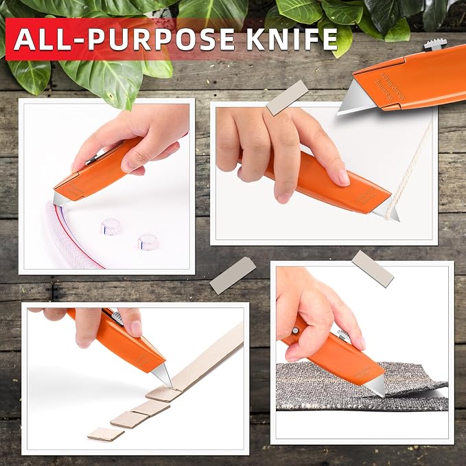 DIYSELF 30 Pack Box Cutter Heavy Duty Aluminium Shell Utility Knife | SK5 Steel - Image 4