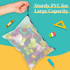 A5 Mesh Zipper Pouch, 24 Pack 9.4" x 6.9" Plastic Zipper Pouches - Image 3
