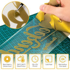 VinylRus Heat Transfer Vinyl-12” x 50ft Gold Iron on Vinyl Roll - Image 3