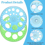 2 Pcs Circle Template for Drawing, Professional Circle Stencil Maker Ruler | - Image 3