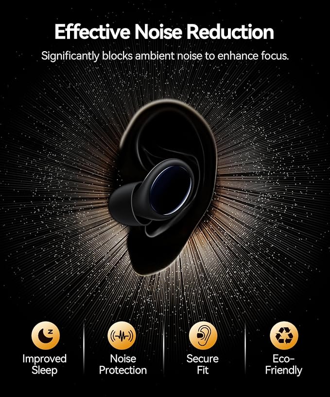 45dB Ear Plugs for Sleeping Noise Cancelling Ear Plugs for Noise Reduction & - Image 2