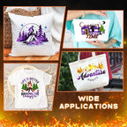 Tintnut Purple Flame Heat Transfer Vinyl, stretch washable, suitable - Image 6