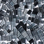LITMIND 1.1LB Black-Gray Mix Striped Crystal Glass Mosaic Tiles – Assorted - Image 2