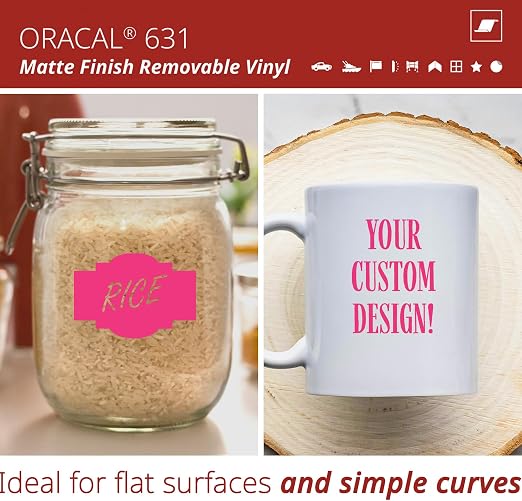 ORACAL 631 Matte Pink Vinyl Durable Roll Easy to Weed Permanent Adhesive Craft - Image 2