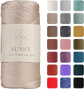 Sensy Premium 2mm 251 Yards Polyester Rope 100% Polypropylene Cord Macrame Cord by SSENSY