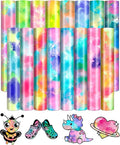 HTVSTD Tie Dye HTV Heat Transfer Vinyl 16 Sheets 12×10in Iron on Vinyl | by CraftingEveryday