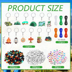 Landical 564 Pcs Camper Keychain Making Kit DIY Name Bead Key Chain Craft - Image 2
