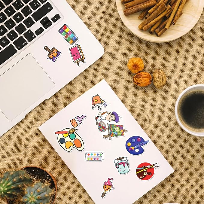 Cute Cartoon Art Supplies Vinyl Stickers Pack - Image 7