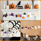 24 PCS Unfinished Wooden Halloween Crafts, Pumpkin Ghost Shaped Hanging - Image 7