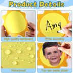 gisgfim 80Pcs Summer Sun Cutouts Sunshine Decorations Bulletin Board Yellow Sun - Image 3