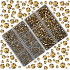 10000Pcs 2-Boxes Mixed Size Hot Fix Round Crystals Gems Glass Stones Hotfix - Image 2