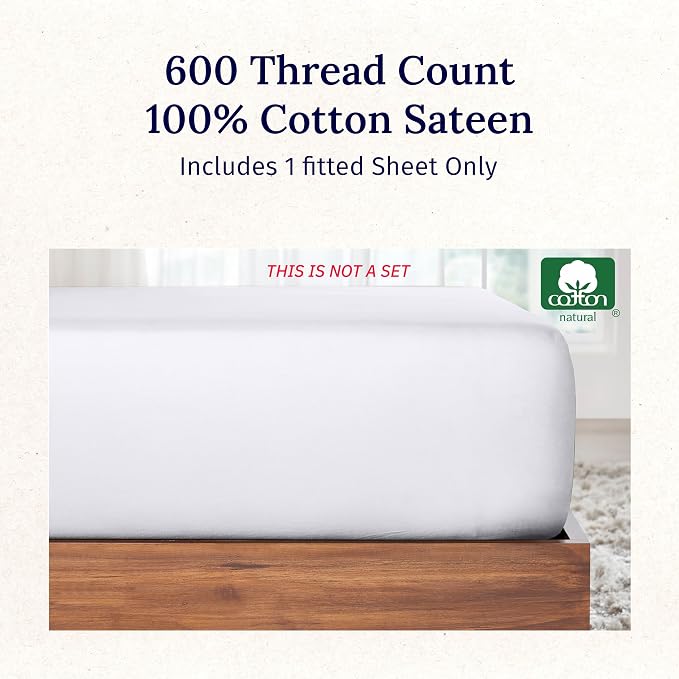 California Design Den Luxurious King Size Fitted Sheet Only - Image 5