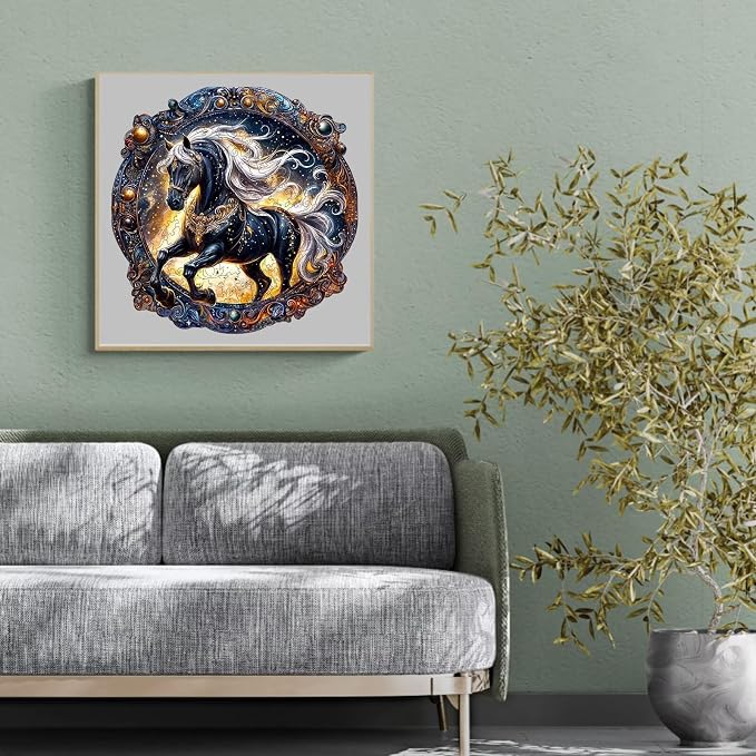 Wooden Puzzles Adults, Elegant Horse Wooden Puzzles 300 Pieces, Unique Animal - Image 7