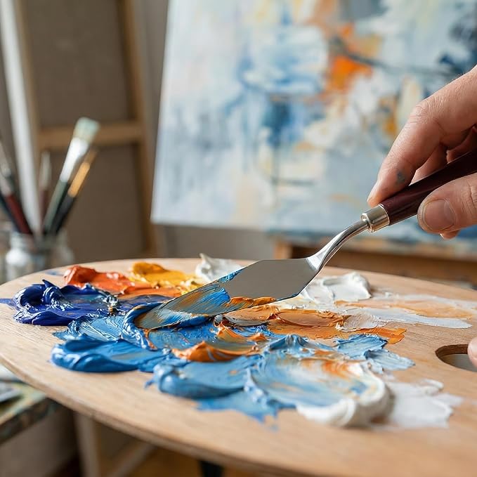 5-Piece Stainless Steel Palette Knife Set | Oil, Watercolor Painting, Cake - Image 2