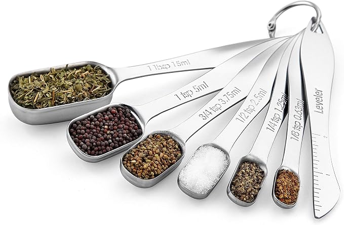Spring Chef Nesting Stainless Steel Measuring Spoons Set of 7 - Image 9