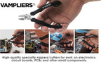 VAMPLIERS 4.75" Precision Flush Cutters. Made in Japan. Professional Grade Side - Image 3